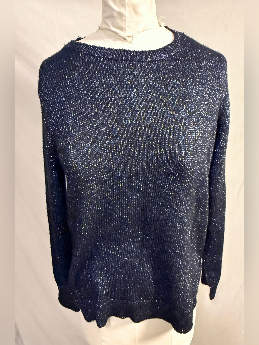 Lord & Taylor Metallic Sparkle Knit Sweater Size M